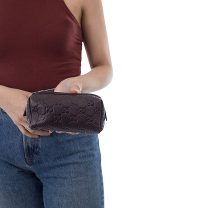Gucci Toiletry Case Guccissima Small Brown
