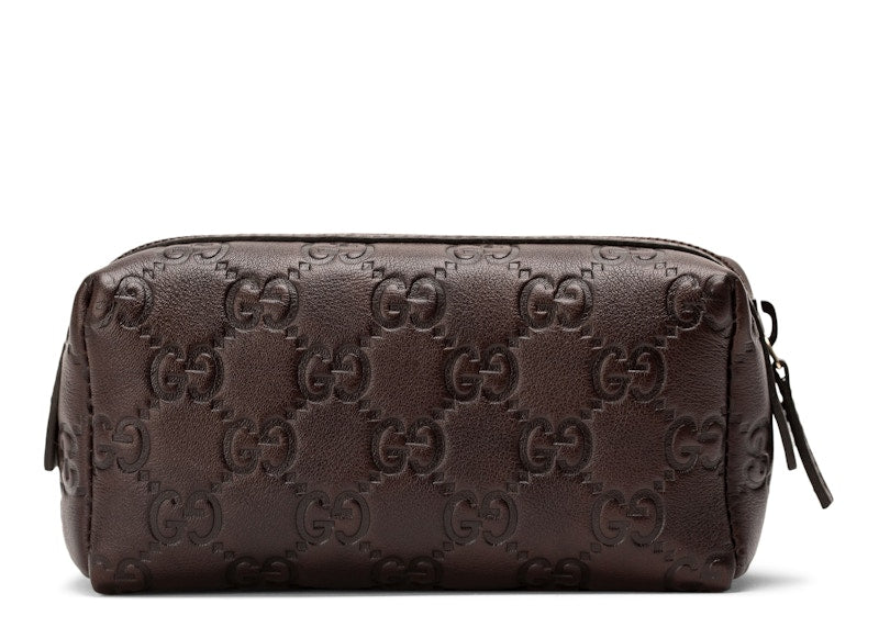 Gucci Toiletry Case Guccissima Small Brown
