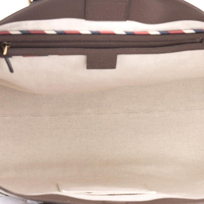 Gucci Convertible Tote Monogram GG Embroidered Medium Taupe/Brown/Orange/Green