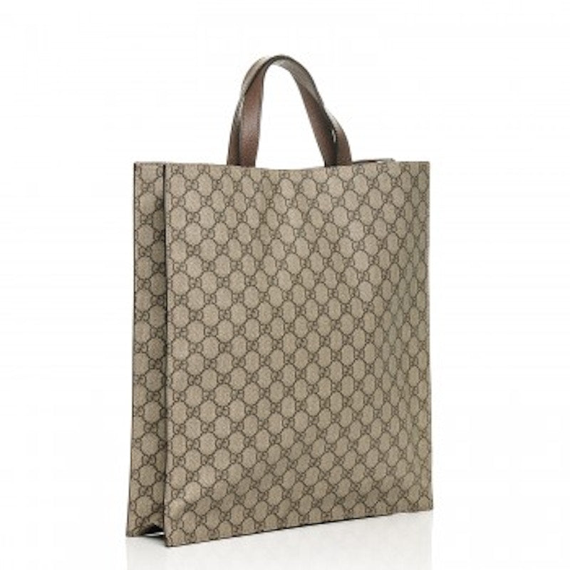 Gucci Courrier Tote GG Supreme Monogram Embroidered Brown/Dark Brown