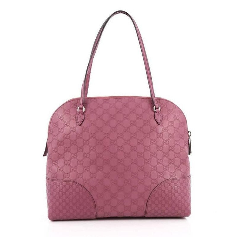 Gucci Dome Bree Shoulder Bag Guccissima Medium Dark Pink