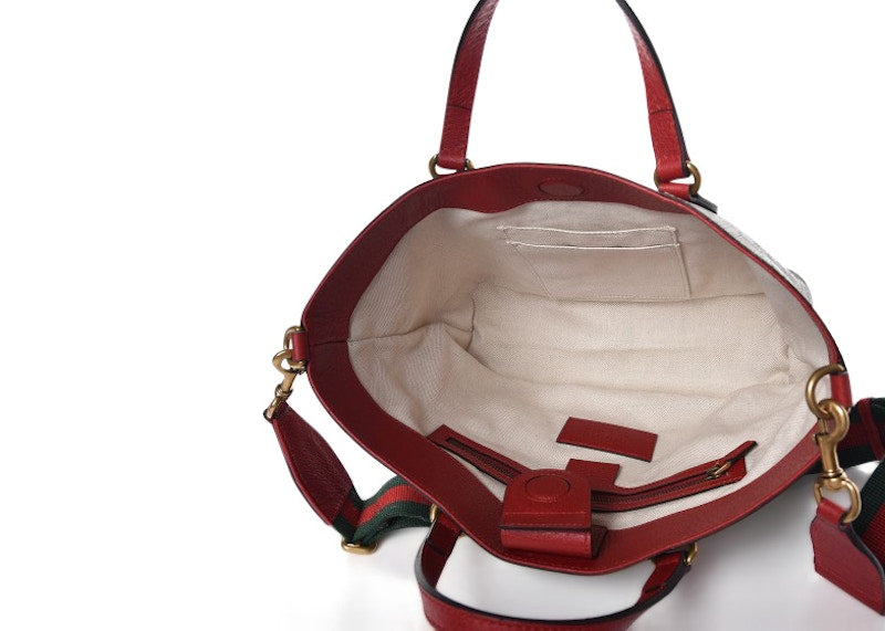 Gucci Tote Monogram GG Supreme Bosco Red