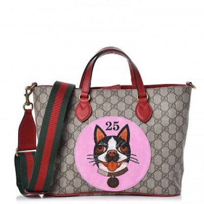 Gucci Tote Monogram GG Supreme Bosco Red