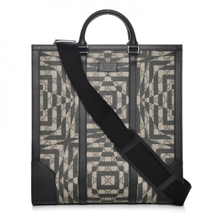 Gucci Tote Monogram GG Supreme Caleido Print Black