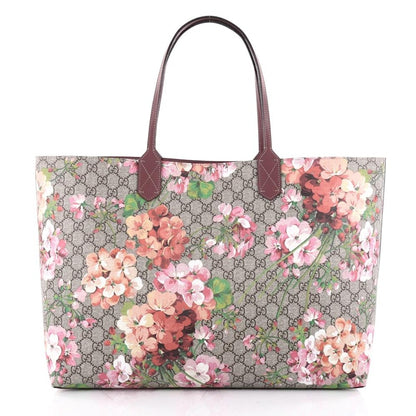 Gucci Reversible Tote GG Blooms Large Antique Rose