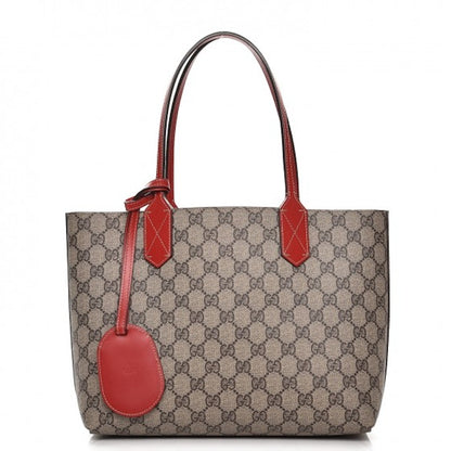 Gucci Reversible Tote GG Supreme Small Beige/Red
