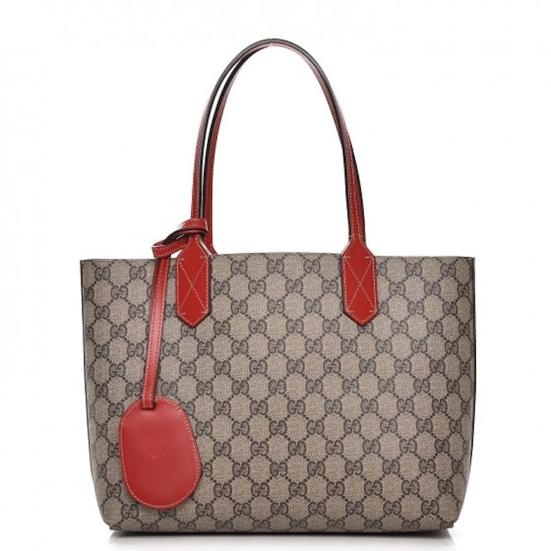 Gucci Reversible Tote GG Supreme Small Beige/Red