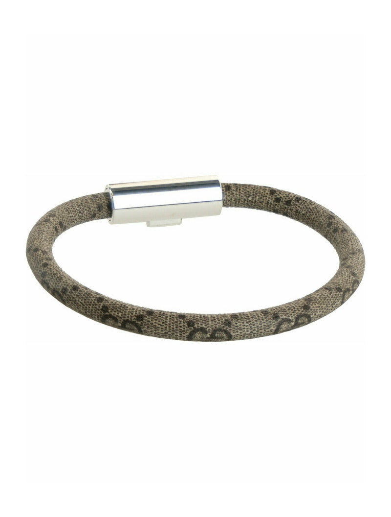 Gucci Trademark GG Supreme Bracelet Silver
