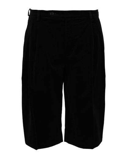 Gucci Velvet Pleat-Front Shorts Black