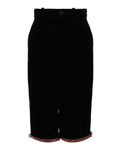 Gucci Velvet Riding Shorts Black