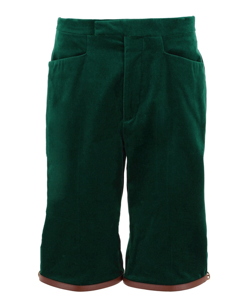 Gucci Velvet Shorts Green