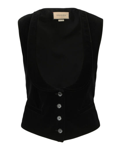 Gucci Velvet Vest Black
