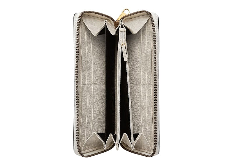Gucci Vintage Logo (12 Card Slots) Zip Around Wallet White/Multi