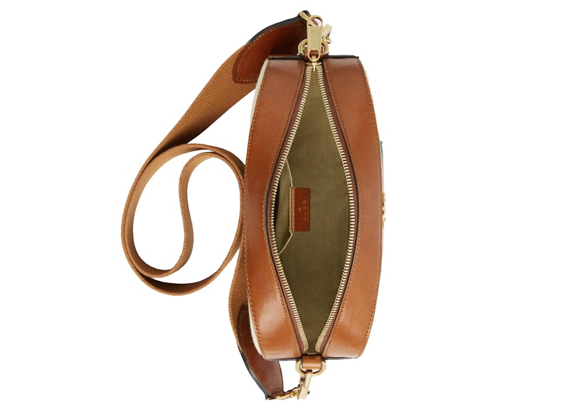 Gucci Vintage Shoulder Bag Canvas Beige