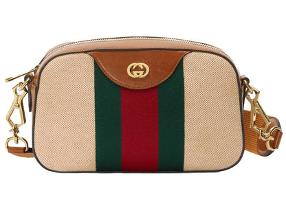 Gucci Vintage Shoulder Bag Canvas Beige
