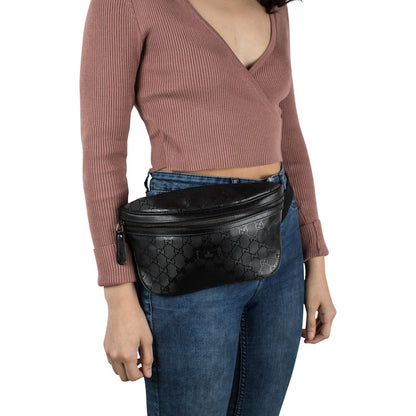 Gucci Waist Pouch GG Imprime Black