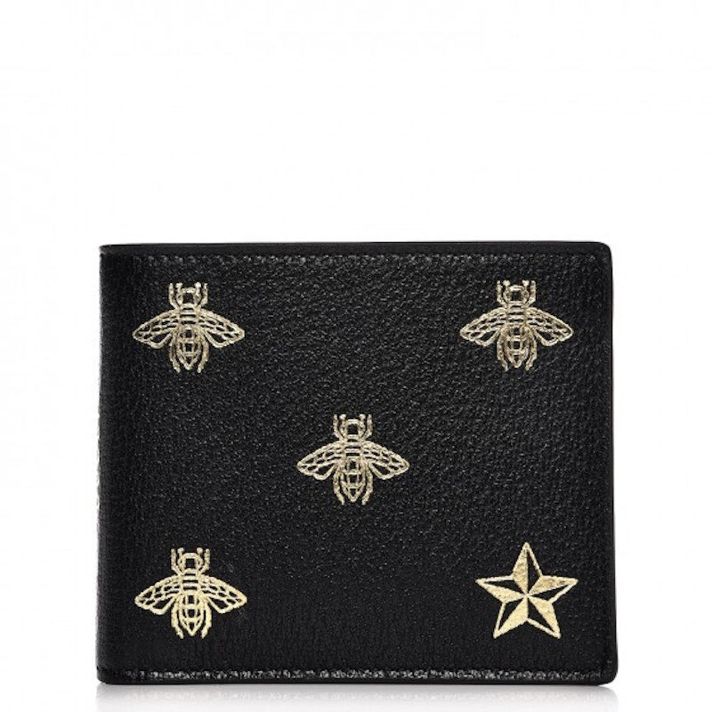 Gucci Bifold Wallet Bee Star Black
