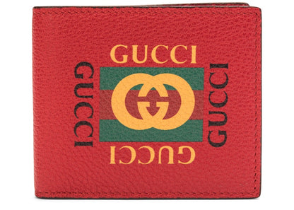 Gucci Logo Bifold Wallet Red