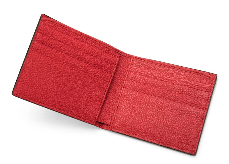 Gucci Logo Bifold Wallet Red