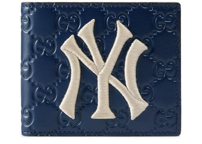 Gucci Wallet NY Yankees Patch Royal Blue