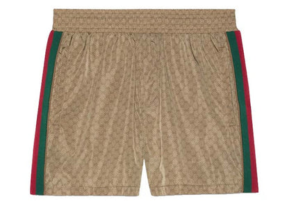 Gucci Waterproof Nylon GG Swim Shorts Camel