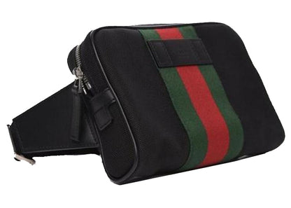 Gucci Web Belt Stripe Fanny Pack Black