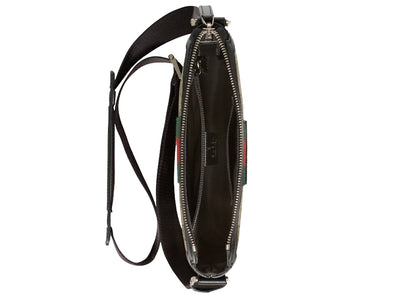 Gucci Web GG Supreme Flat Messenger Beige/Ebony