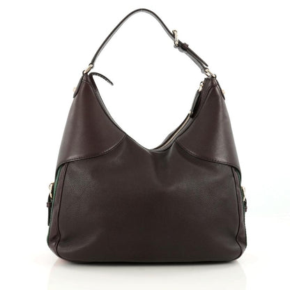Gucci Web Horsebit Heritage Hobo Medium Brown