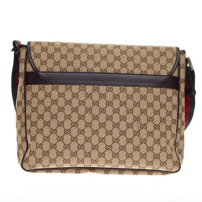 Gucci Web Strap Messenger GG Medium Brown