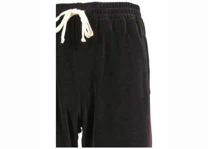 Gucci Web Striped Velvet Jogger Pants Black