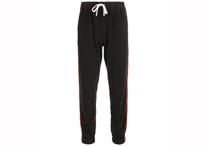 Gucci Web Striped Velvet Jogger Pants Black