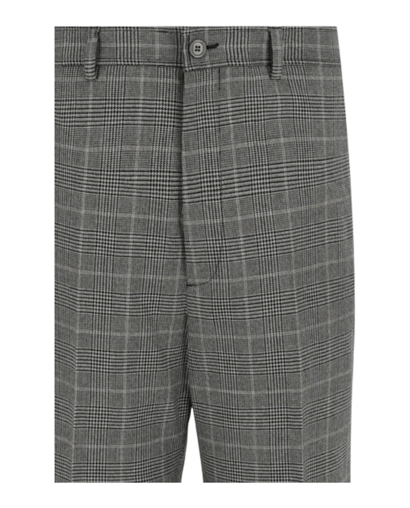 Gucci Wide-Leg Plaid Trousers Grey