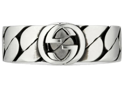 Gucci Wide Ring With Interlocking G Silver