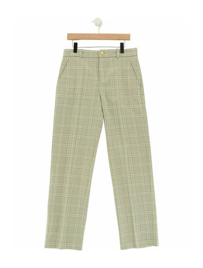 Gucci Wool Blend Check Patterned Trousers Multi