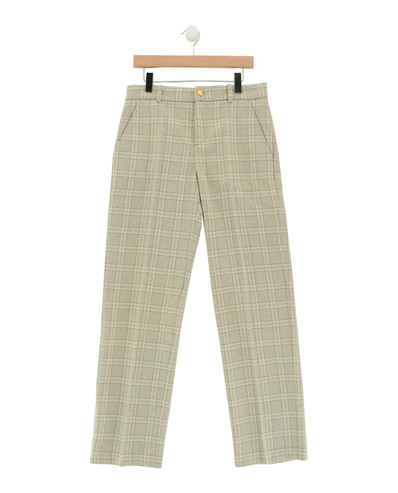 Gucci Wool Blend Check Patterned Trousers Multi