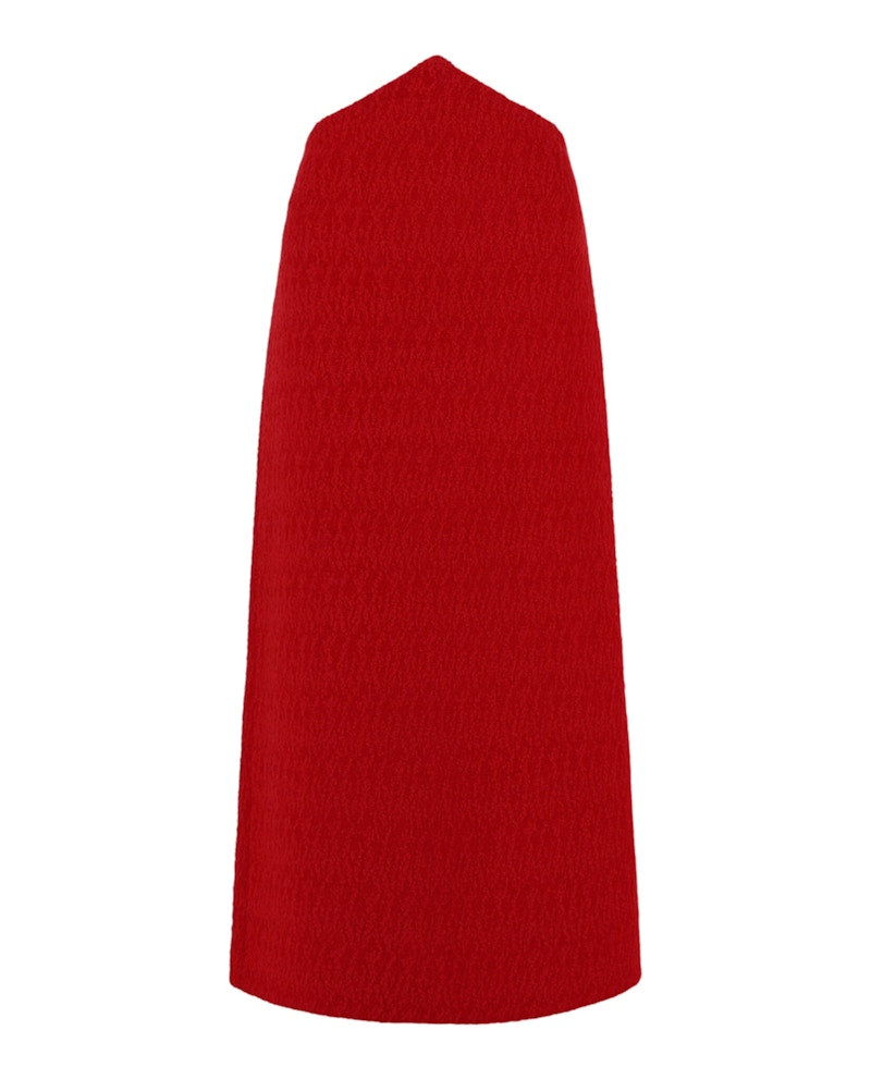 Gucci Wool Blend Midi Skirt Red
