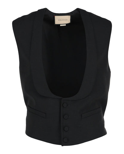 Gucci Wool Blend Vest Black