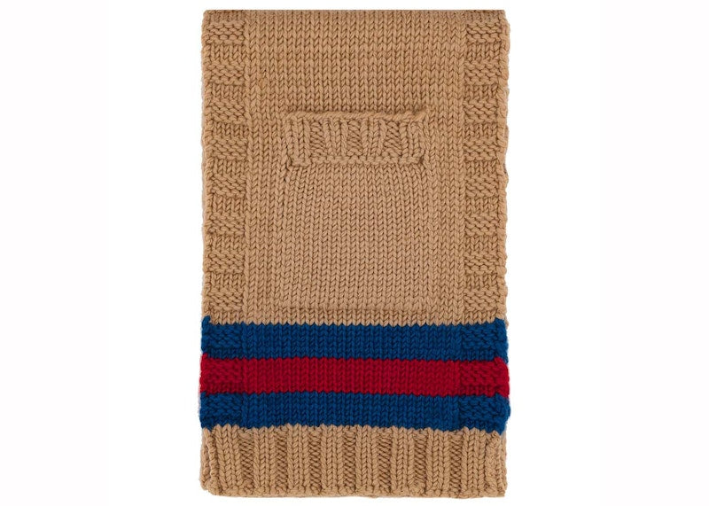Gucci Wool Scarf with Pockets Beige