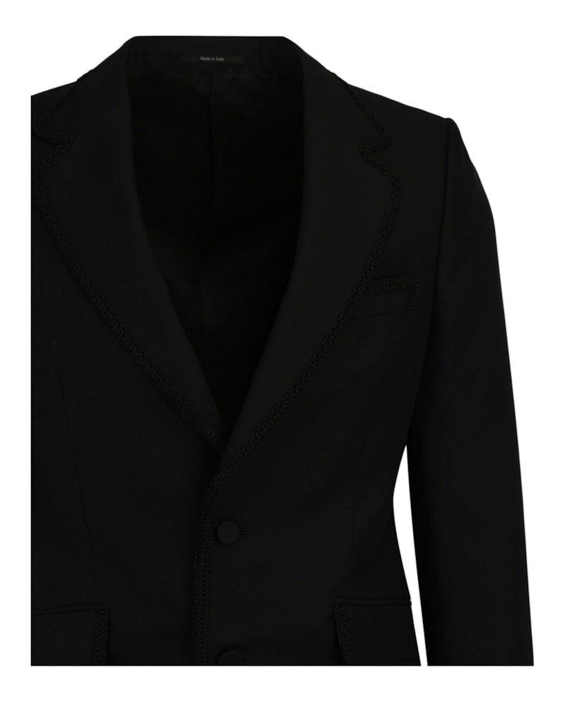 Gucci Wool Tailored Blazer Black