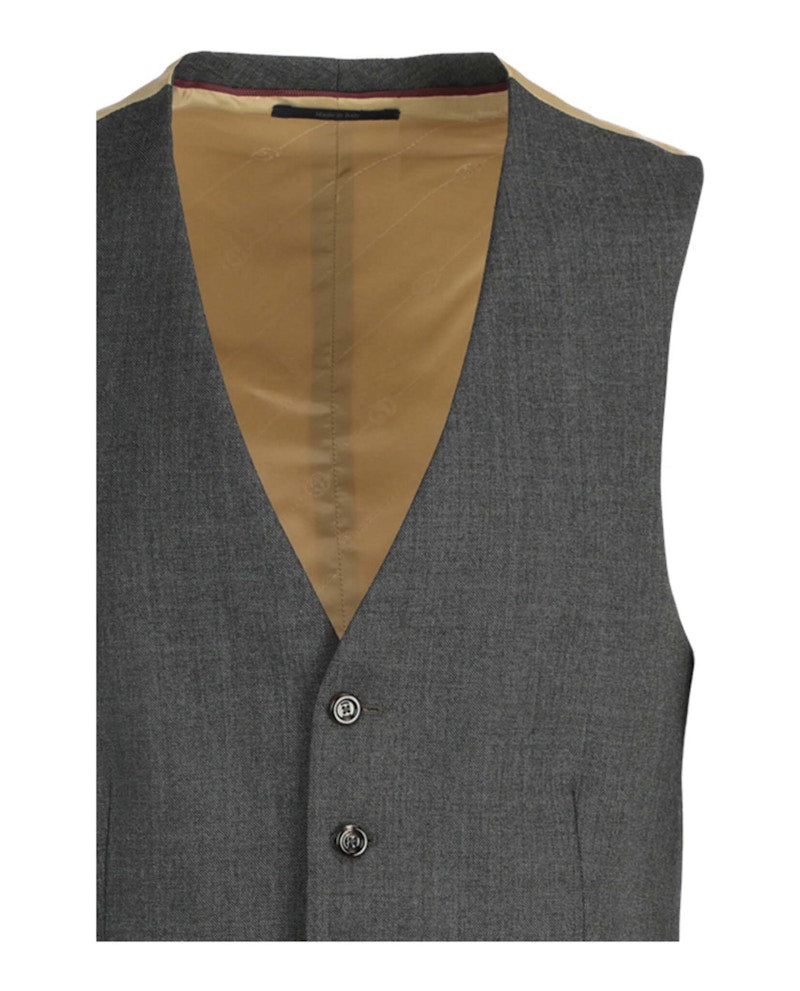 Gucci Wool Tailored Vest Dark Grey
