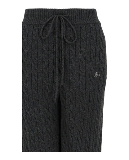 Gucci Woven Cashmere Joggers Black