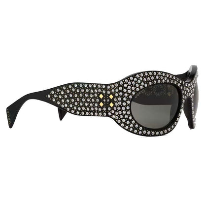 Gucci Wrapped Oval Frame Sunglasses Black (755263 J0741 1012)