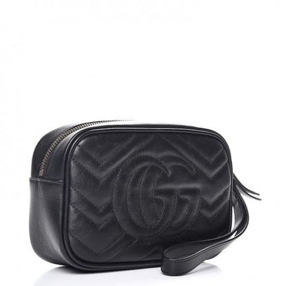 Gucci GG Marmont Wrist Wallet Matelasse Mini Black