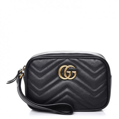 Gucci GG Marmont Wrist Wallet Matelasse Mini Black