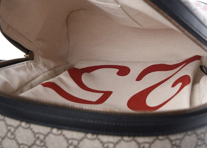 Gucci XXV Hollywood Backpack GG Supreme Wolf Print Brown/Black