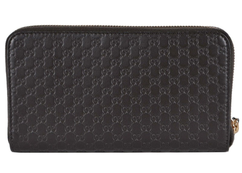 Gucci Zip Around Wallet MicroGuccissima Brown