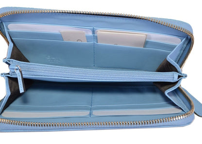 Gucci Zip Around Wallet MicroGuccissima Mineral Blue