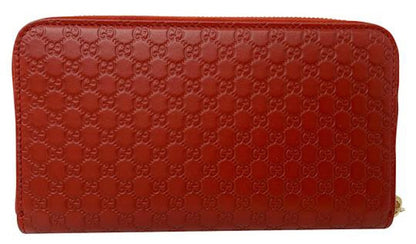 Gucci Zip Around Wallet MicroGuccissima Red