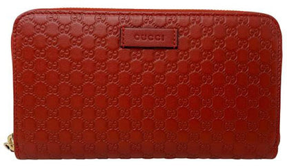 Gucci Zip Around Wallet MicroGuccissima Red
