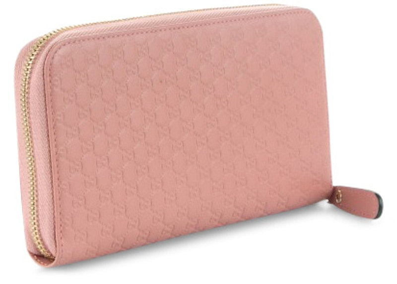 Gucci Zip Around Wallet Microguccissima Pink